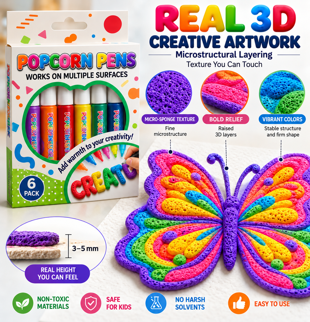 Sparklyra® 3D Relief Art Pen – Turn Your Flat Drawings into 3D Art You Can Touch 🎨 🎨