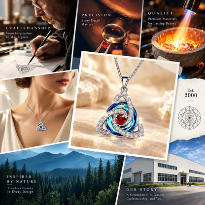 A Meaningful Gift✨CZTICLE®Celtic Knot Birthstone Necklace – Your Symbol of Protection✨✨