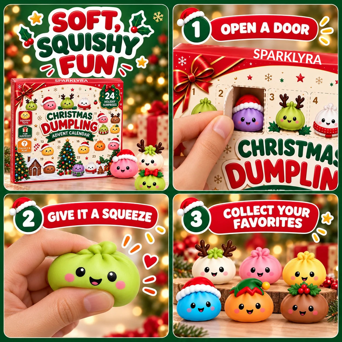 SPARKLYRA® 🎁Christmas Dumpling Advent Calendar🎁