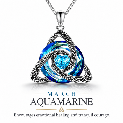 A Meaningful Gift✨CZTICLE®Celtic Knot Birthstone Necklace – Your Symbol of Protection✨✨